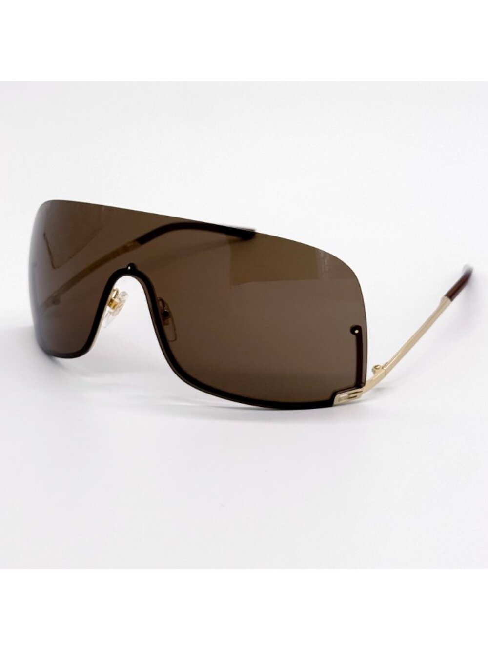 NEW GUCCI SUNGLASSES GG1560S 002 GOLD SHIELD UNISEX GUCCI EYEWEAR - Picture 4 of 11
